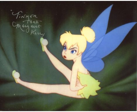 Peter Pan movie photo signed by the first and original Tinker Bell actress Margaret Kerry. Good Condition. All autographs com