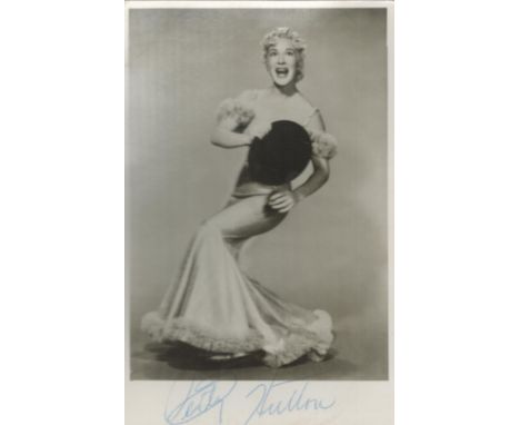 Betty Hutton signed 6x4 black and white photo. American stage, film, and television actress, comedian, dancer, and singer. Go