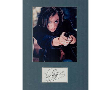 Actor, Vanessa Williams mounted signature piece. This beautiful item features a colour photo and a signed white card in black
