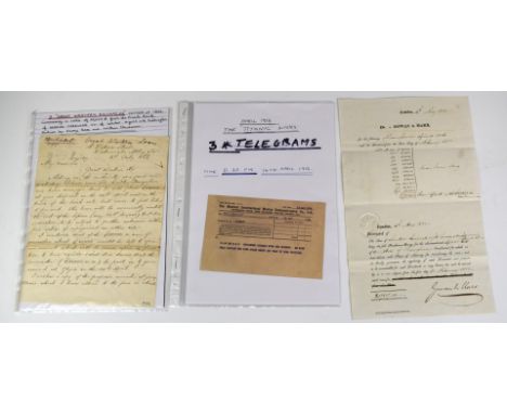 1832 Gowan &amp; Marx Pensylvania railway or similar interest receipt for &pound;17887.10.-, 1866 letter relating to a loan t