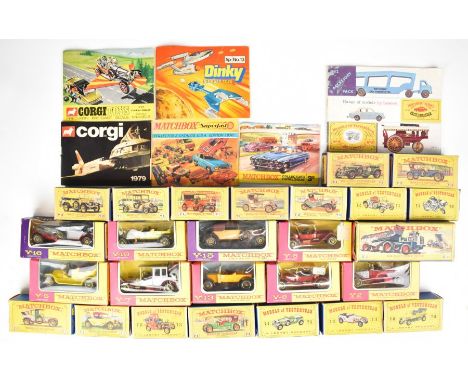 A collection of twenty five Matchbox Models of Yesteryear diecast model cars to include 1929 4.5 Litre Bentley Y-5, 1909 Thom