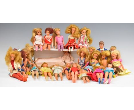 A collection of twenty-three Skipper Barbie dolls by Mattel with many early examples to include swimsuit Skipper, closed mout
