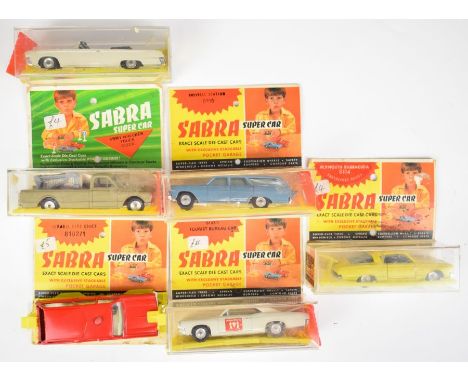 Six Gamda Koor / Sabra diecast model cars comprising Chevelle Station 8100, Israeli Fire Chief 8102. Tourist Bureau Car 8107,