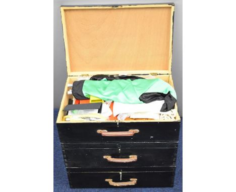 A collection of magic tricks belonging to the late John Malin M.M.C. working magician name 'May Ling', member of The Magic Ci
