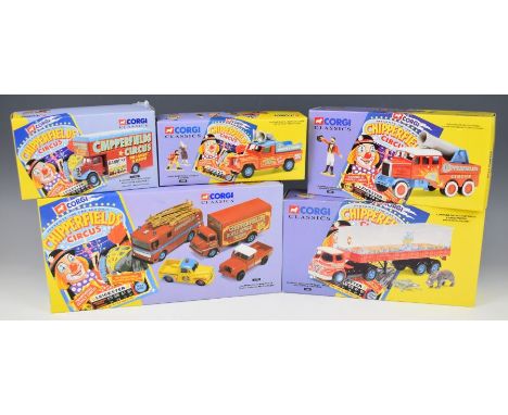 Five Corgi Classics diecast model Chipperfield's Circus vehicles to include Scammell Constructor Cannon &amp; Ringmaster 1780