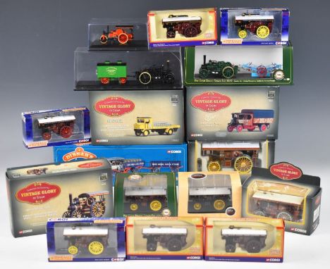 Sixteen diecast model steam engines to include five Corgi Vintage Glory of Steam, all in original boxes.