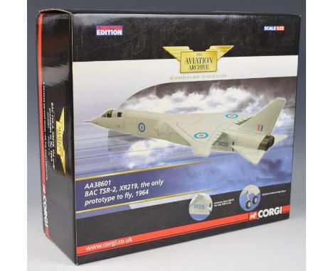 Corgi The Aviation Archive Limited Edition 1:72 scale diecast model BAC TSR-2 XR219, AA38601, in original box with certificat