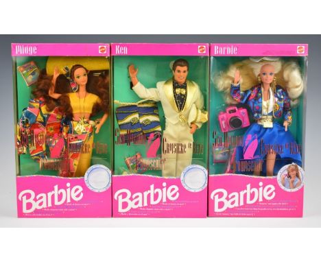 Three Mattel Barbie dolls from the Sea Holiday Collection comprising Barbie 5471, Ken 5474 and Midge 5476, all in original bo