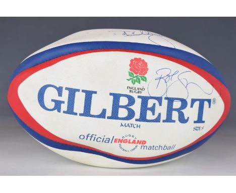 Gilbert official England Rugby 1999 Match Ball signed by Martin Johnson,&nbsp;Jonny Wilkinson and others