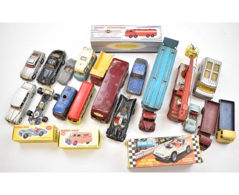 A collection of Corgi and Dinky diecast model cars to include Simon Snorkel, James Bond Aston Martin DB5, Rolls Royce Phantom