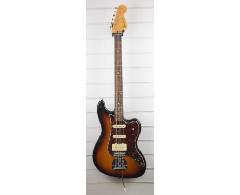 Fender VI 'Pawn Shop' electric bass guitar, in sunburst finish with maple neck and rosewood fingerboard, serial number MX1340