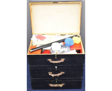 A collection of magic tricks belonging to the late John Malin M.M.C. working magician name 'May Ling', member of The Magic Ci