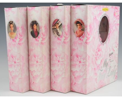 Four Mattel My Fair Lady Collector Edition Barbie dolls, all in original boxes.