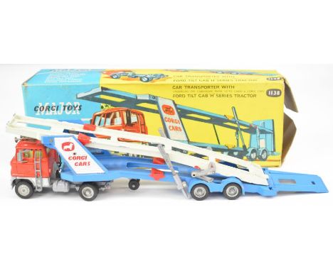 Corgi Major diecast model Car Transporter with Ford Cab 'H' series Tractor, 1138, in original box.