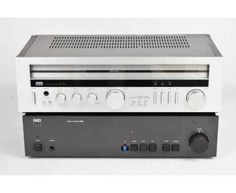 Sansui model R-5L stereo radio receiver, serial number 841040094 together with a NAD 3120 stereo amplifier D312013798.