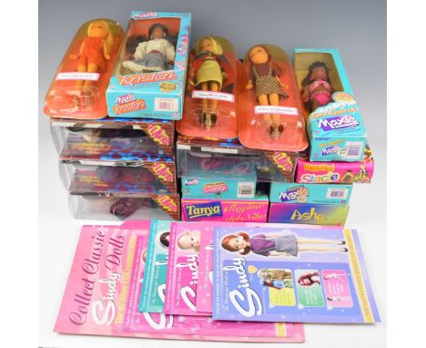 A collection of Barbie style fashion dolls including Flavas, Maxie, Asha and Tanya, all in original boxes.