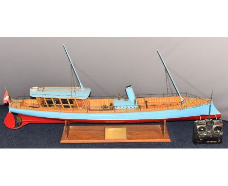 Marten, Howes &amp; Baylis kit built 1/12 scale live steam model launch or boat Der Seekadett, with Cheddar models puffin twi