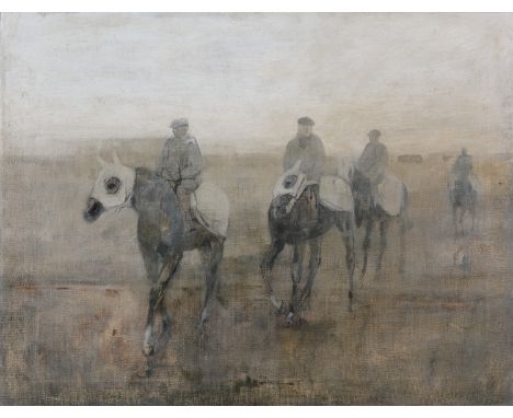 Basil Blackshaw HRHA RUA (1932-2016)Horses Exercising: Early MorningOil on canvas, 71 x 92cm (28 x 36'')Provenance: Tom Caldw