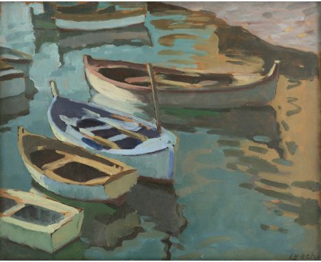 William John Leech RHA ROI (1881-1968)Boats Oil on panel, 37 x 46cm (14½ x 18'')SignedProvenance: Sent by W.J. Leech to Leo S