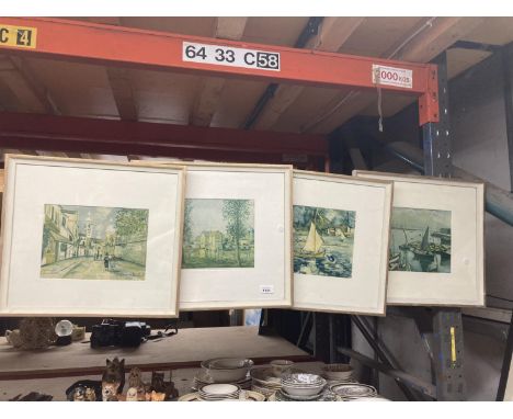 A SET OF FOUR VINTAGE FRAMED PRINTS 