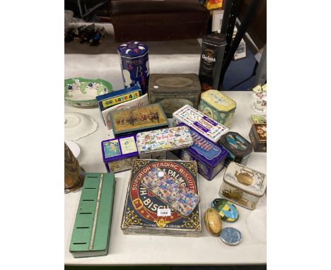 A LARGE QUANTITY OF VINTAGE TINS 