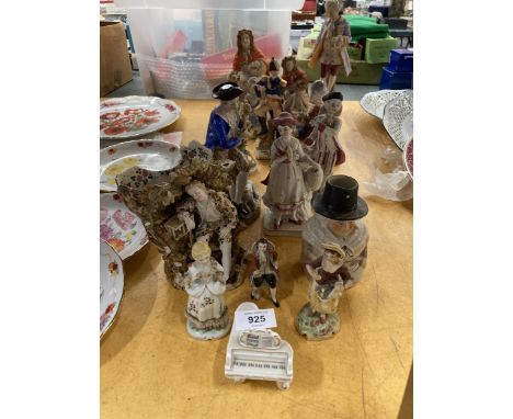 A LARGE QUANTITY OF VINTAGE STAFFORDSHIRE FIGURES 