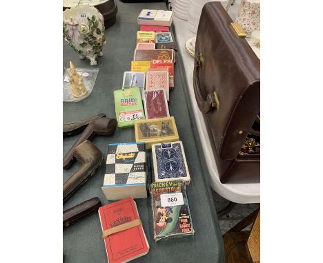 A COLLECTION OF VINTAGE PLAYING CARDS, ETC 