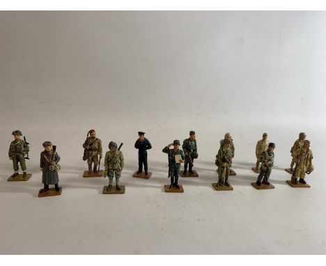 THIRTEEN DEL PRADO DIE CAST WORLD WAR TWO FIGURES OF SOLDIERS TO INCLUDE GERMAN, JAPANESE, ITALIAN, USSR, CANADIAN ETC 