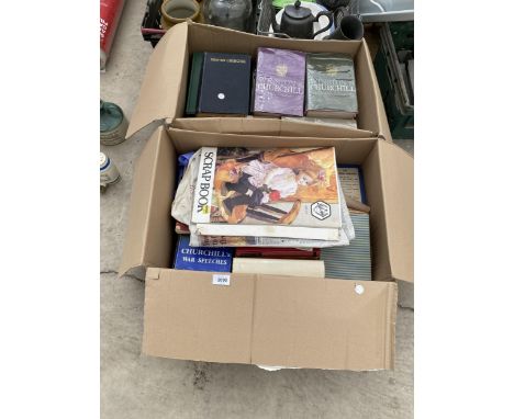 AN ASSORTMENT OF VINTAGE BOOKS ETC 