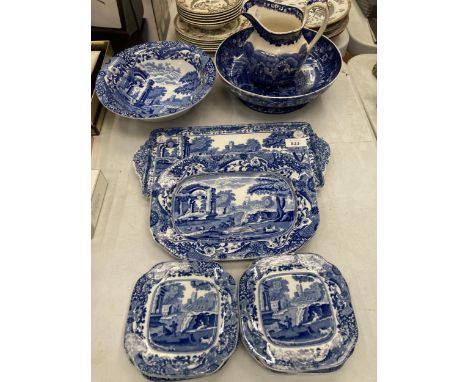 A COLLECTION OF 19TH CENTURY COPELAND SPODE ITALIAN PATTERN CERAMICS 