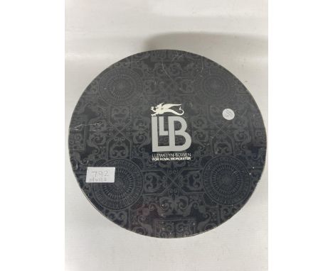 A LLEWELYN-BOWEN FOR ROYAL WORCESTER COFFEE CAN AND SAUCER SET - BOXED 