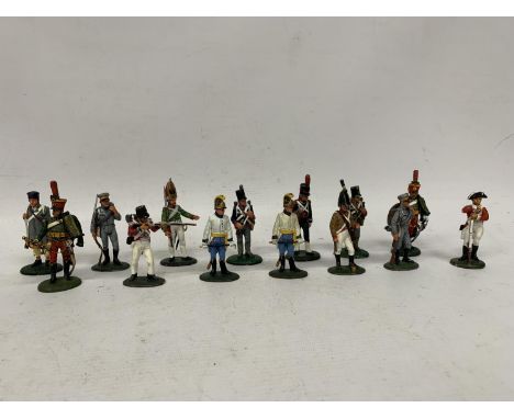 FOUTEEN DEL PRADO DIE CAST NAPOLIONIC ERA FIGURES OF SOLDIERS TO INCLUDE BRITISH, AUSTRIAN, RUSSIAN ETC 