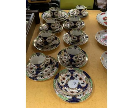 A COLLECTION OF VINTAGE ROYAL STAFFORD CUPS, SAUCERS AND SIDE PLATES 