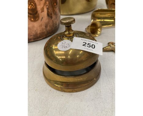 A VINTAGE BRASS HOTEL / RECEPTION BELL 