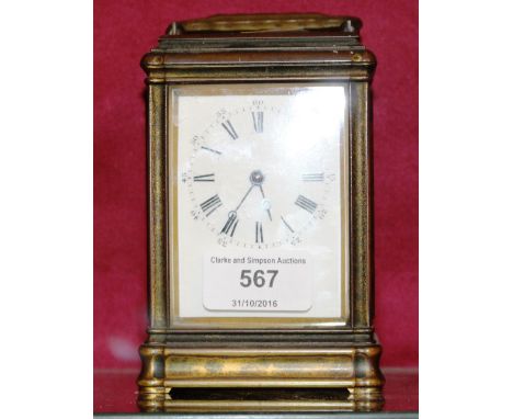 A 19th Century brass cased carriage clock