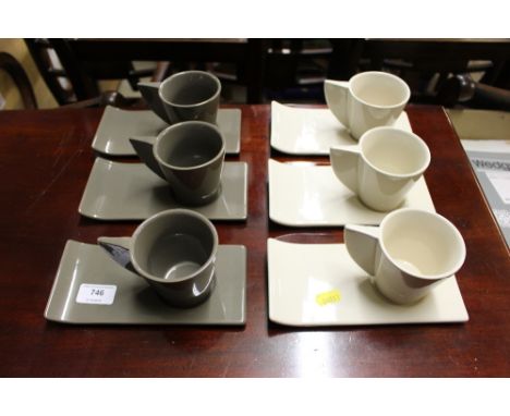 An Art Deco style teaset