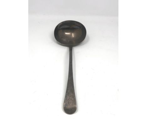 Antique silver ladle spoon London silver hallmarks 