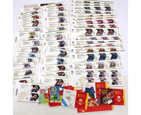 London Olympic and Paralympic games British gold medal winners miniature sheet collection, (63 Sheets), together with 7 Royal