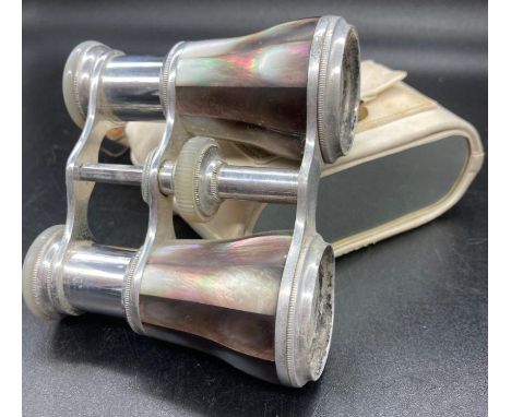 A set of Vintage Opera Glasses in carry case.