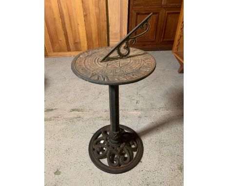 A cast iron sundial 