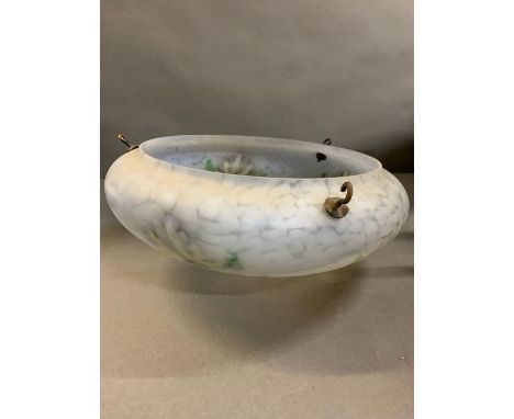 An Art Deco style mottled/marbled effect light shade 