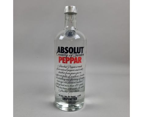 Absolut "Peppar" Limited Edition Pepper Flavoured Vodka - 1 Litre - Launched 1986  