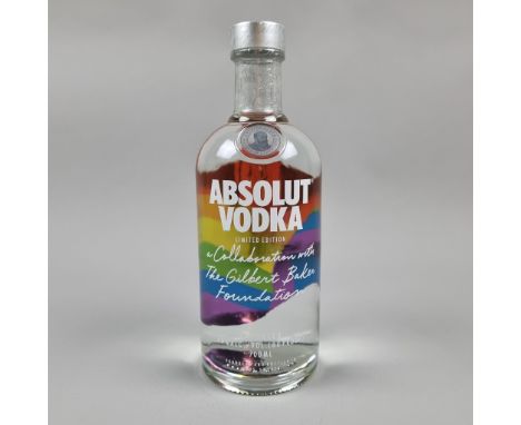 Absolut "Gilbert Baker" Limited Edition Original Vodka, A collaboration with The Gilbert Baker Foundation - 700ml - Introduce