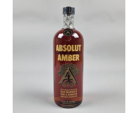 Absolut "Amber" Limited Edition Vodka matured in a blend of Swedish, American and Bourbon Oak Casks - 1 Litre - Introduced 20