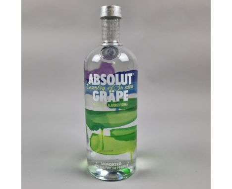 Absolut "Gräpe" Limited Edition White Grape Flavoured Vodka - 1 Litre - Introduced 2014  