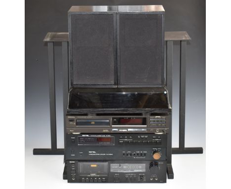 Linn Kan speakers with stands serial nos 043575 & 043576; SEE Corporation Revolver record deck, model: BO, serial 250i LTV, f