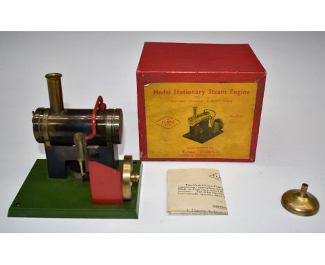 Latimer productions model stationary live steam engine to drive Meccano and similar models, L4, in original box with related 
