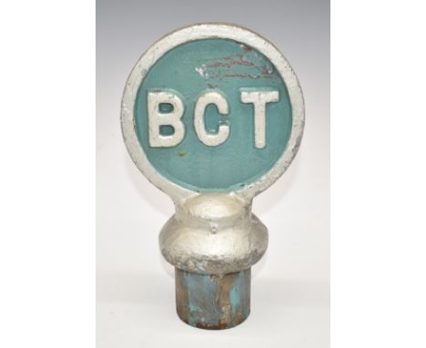 Birmingham Corporation Transport cast aluminium post top or finial, H23cm