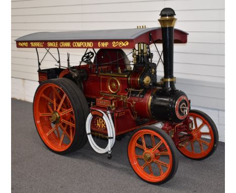 Four inch scale Burrell single crank compound live steam traction engine or road locomotive with pump and injector, two gears