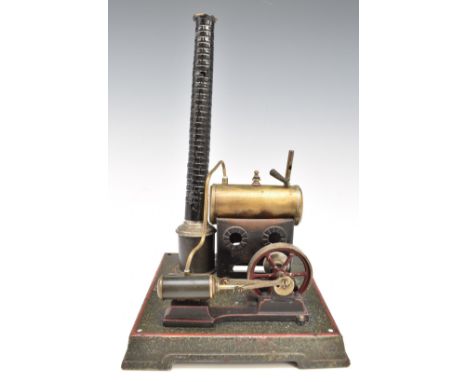 Falk stationary live steam engine c1920-1930,&nbsp;with&nbsp;slip eccentric reversing, safety valve and whistle